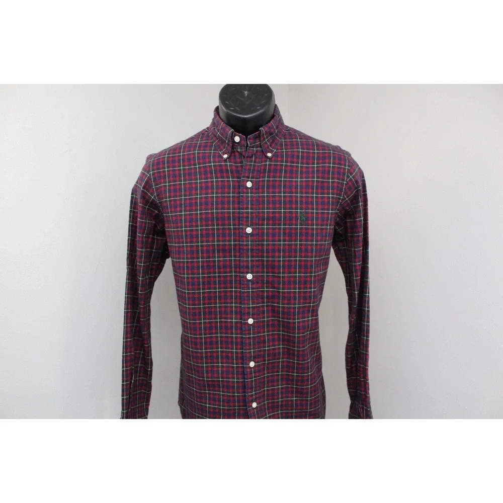 Polo Ralph Lauren Dress Shirt Classic Fit Plaid Long Sleeve Button Up Mens Small